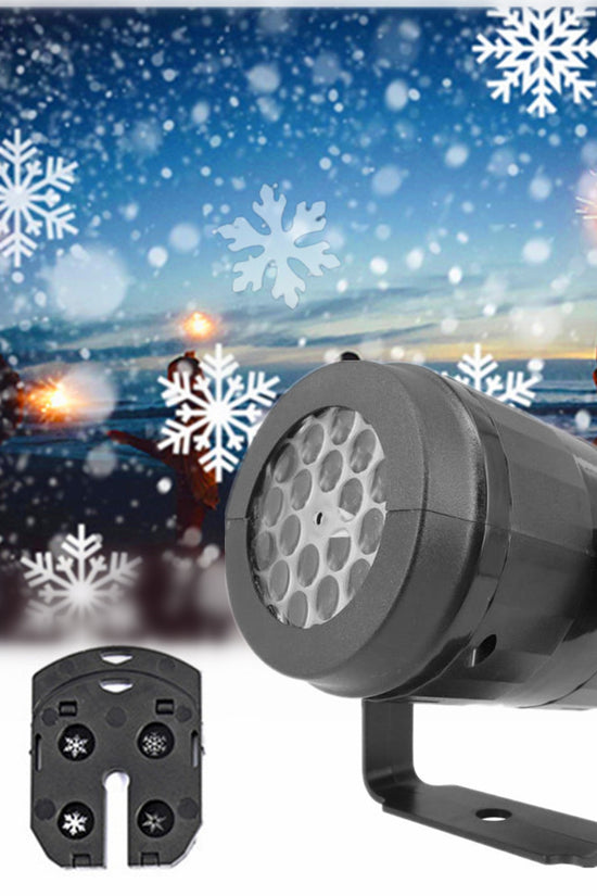 Christmas Snowflake LED Projector Light – Rotating Holiday Decor