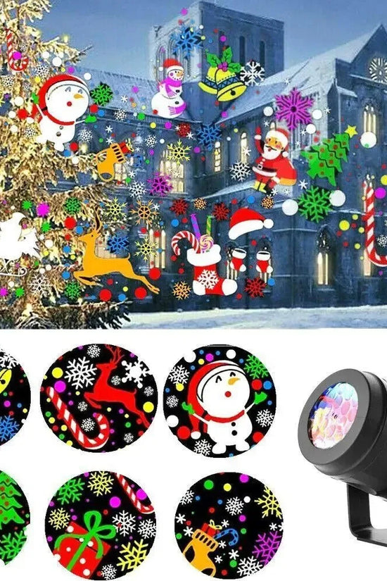 Christmas Snowflake LED Projector Light – Rotating Holiday Decor