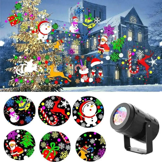 Christmas Snowflake LED Projector Light – Rotating Holiday Decor