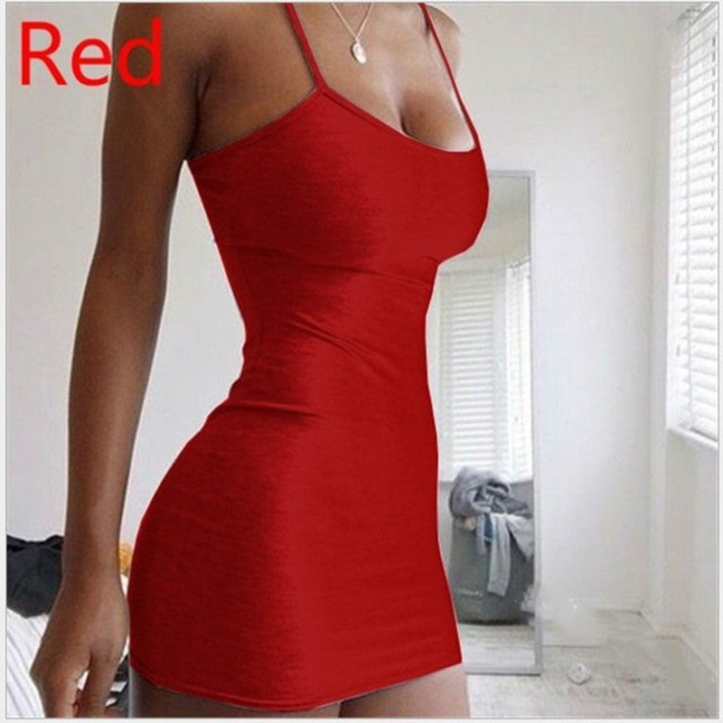 Pure Color Halter Neck Bodycon Dress – Slim & Stylish