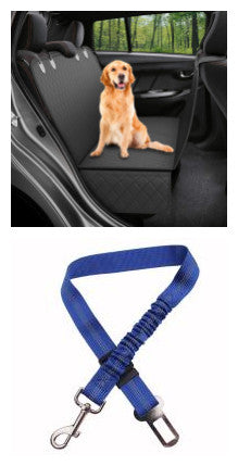Car Back Seat Pet Cover | Travel Hammock with Mesh Vent & Pocket
