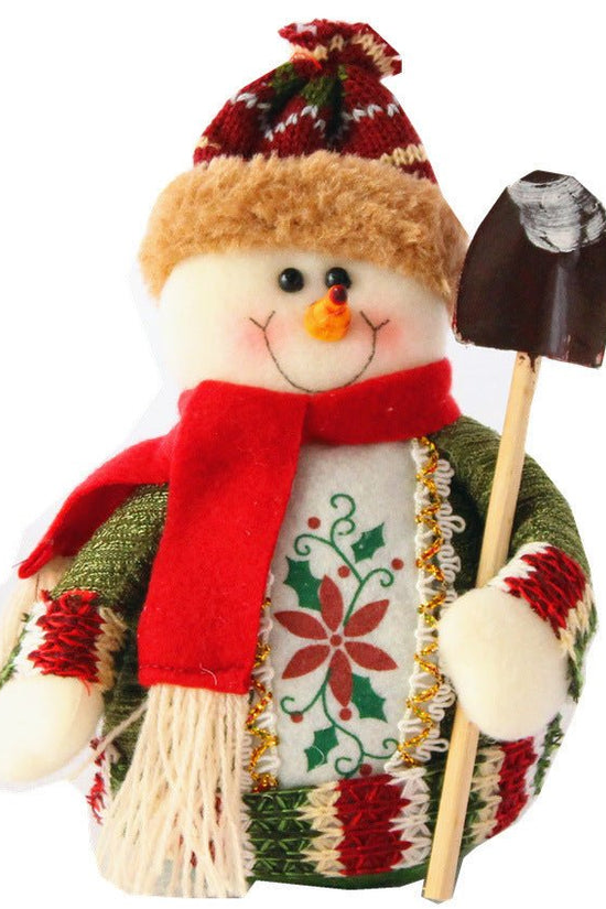 Christmas Snowman Figurine – Holiday Table Decor