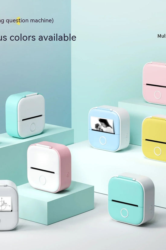 طابعة ملصقات حرارية صغيرة محمولة