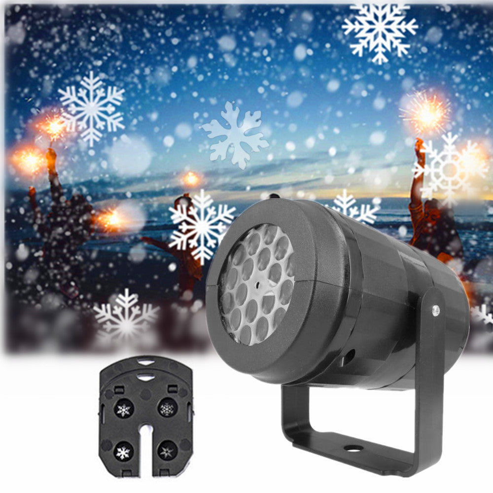 Christmas Snowflake LED Projector Light – Rotating Holiday Decor