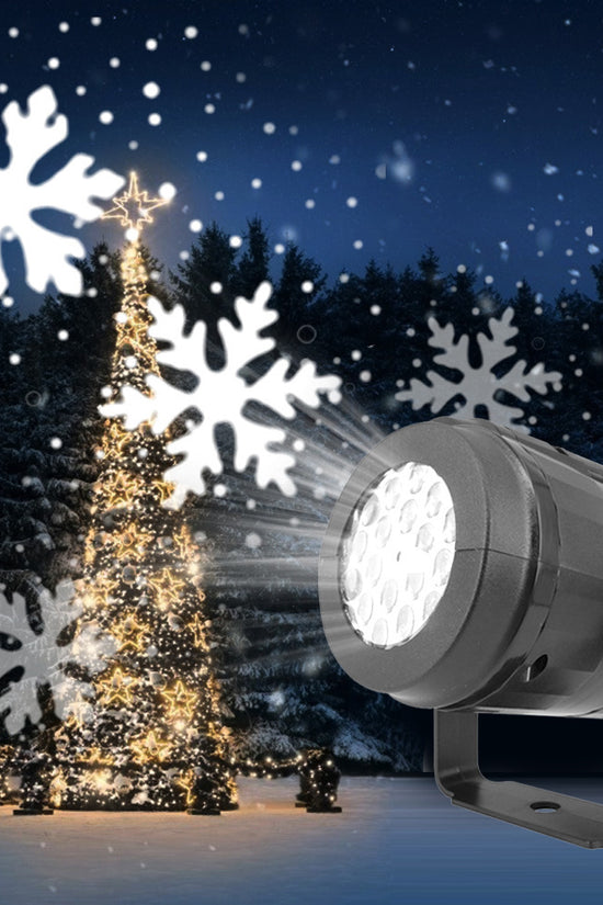 Christmas Snowflake LED Projector Light – Rotating Holiday Decor