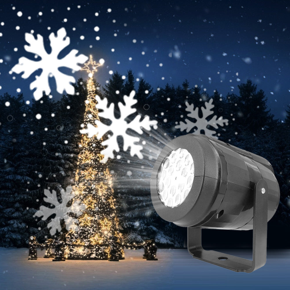 Christmas Snowflake LED Projector Light – Rotating Holiday Decor