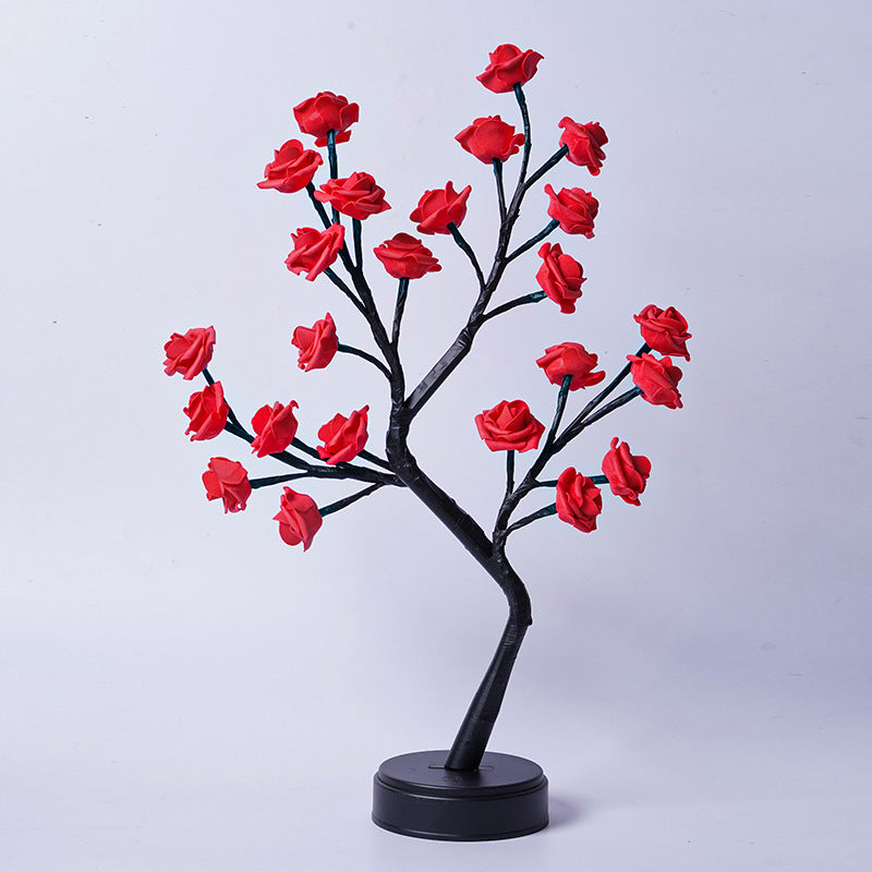 Fairy Rose Tree Table Lamp – Romantic Night Light, USB Operated