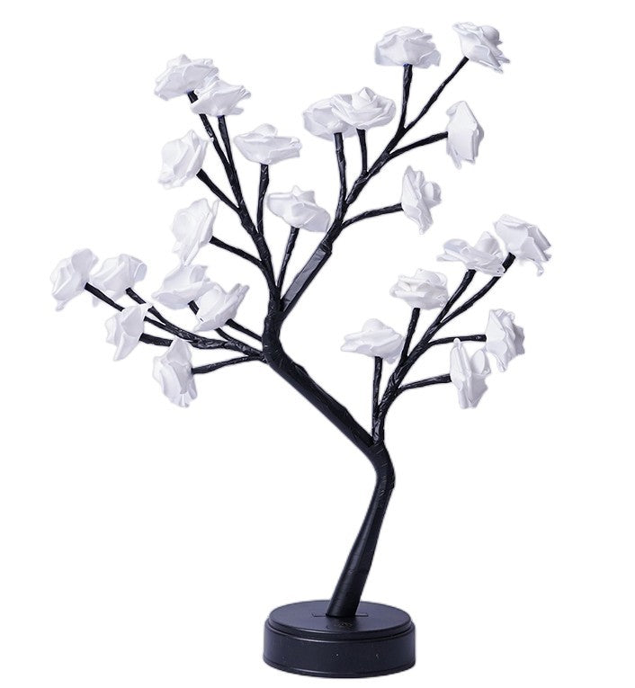 Fairy Rose Tree Table Lamp – Romantic Night Light, USB Operated