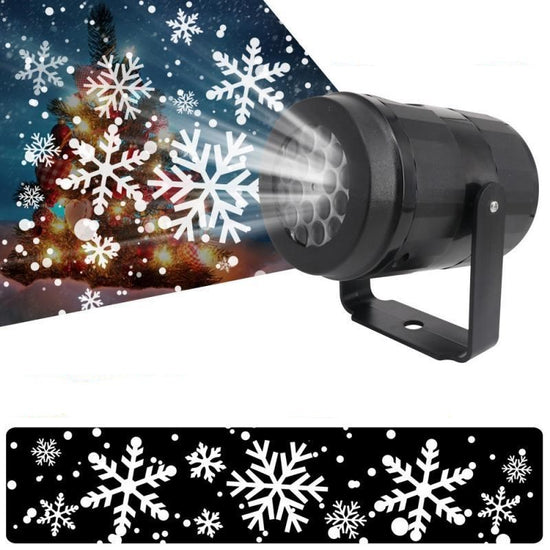 Christmas Snowflake LED Projector Light – Rotating Holiday Decor