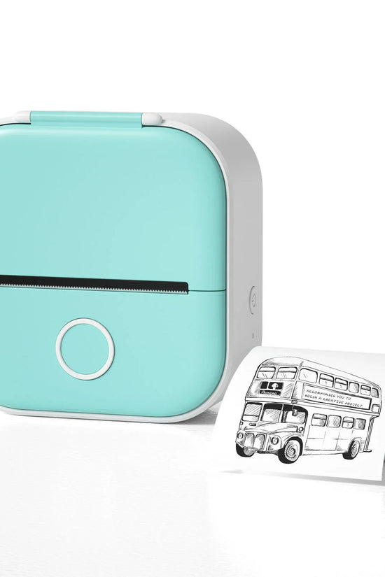 طابعة ملصقات حرارية صغيرة محمولة