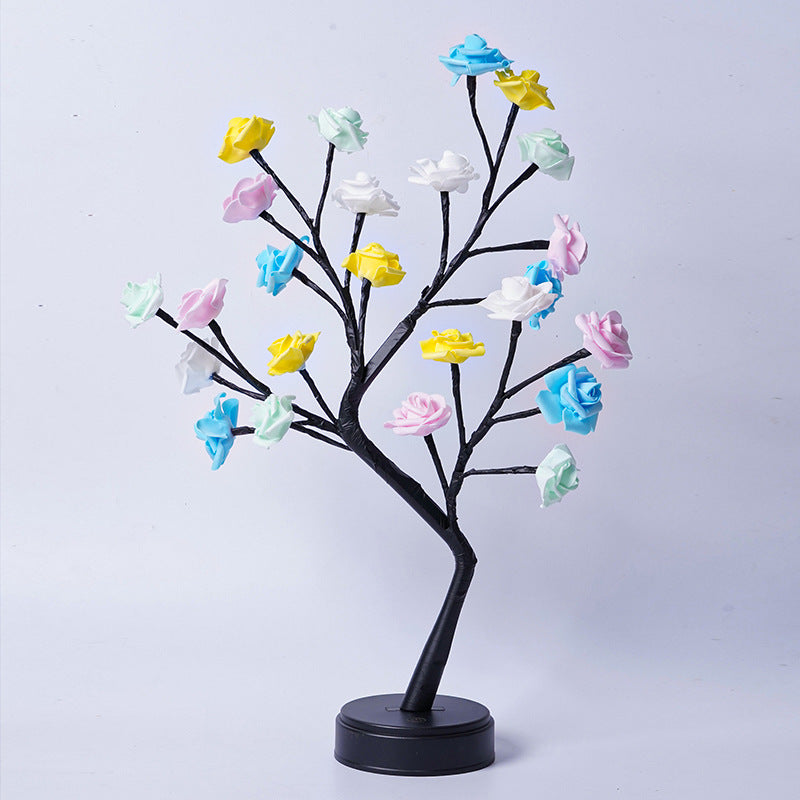 Fairy Rose Tree Table Lamp – Romantic Night Light, USB Operated