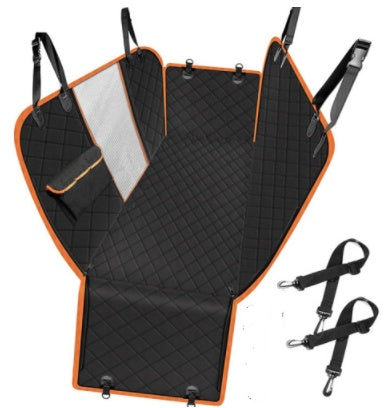 Car Back Seat Pet Cover | Travel Hammock with Mesh Vent & Pocket