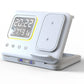 15W 5-in-1 Wireless Charger Stand with LED Alarm Clock & Fast Charging