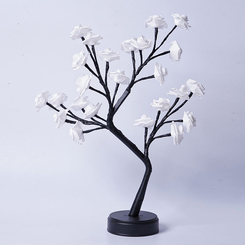 Fairy Rose Tree Table Lamp – Romantic Night Light, USB Operated