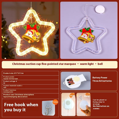 LED Christmas Star Pendant – Festive Window & Door Decoration