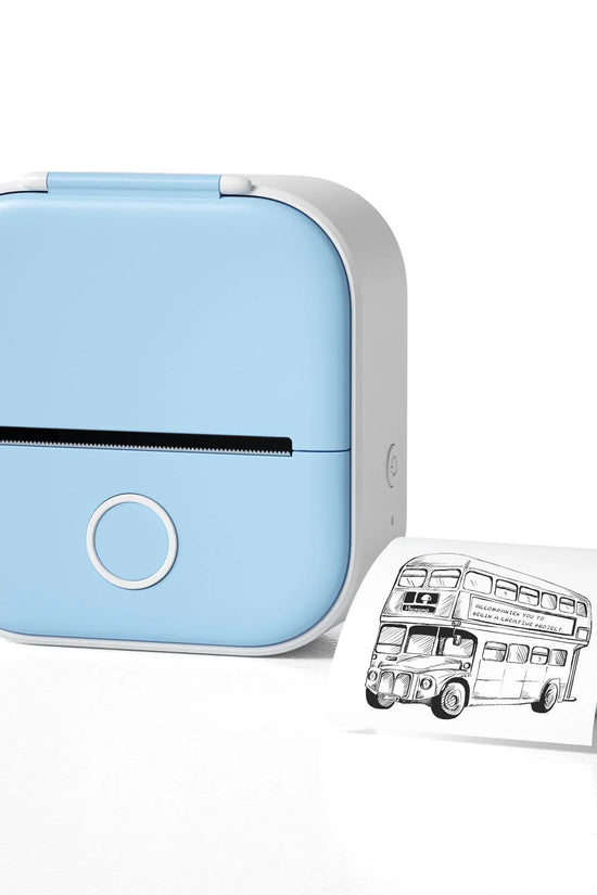 طابعة ملصقات حرارية صغيرة محمولة