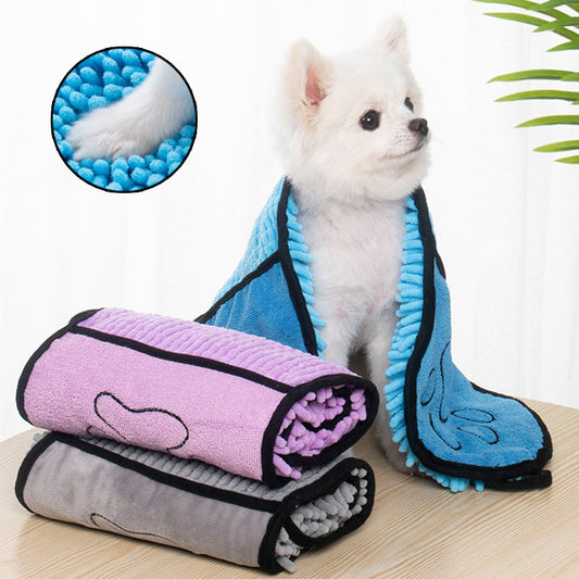 Super Absorbent Pet Bath Towel | Quick-Drying Microfiber Dog & Cat Bathrobe