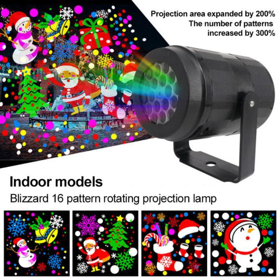 Christmas Snowflake LED Projector Light – Rotating Holiday Decor