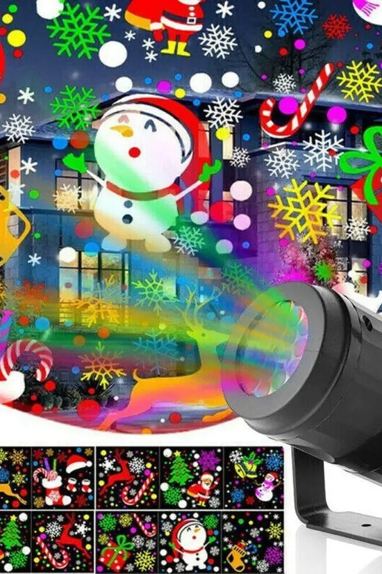 Christmas Snowflake LED Projector Light – Rotating Holiday Decor