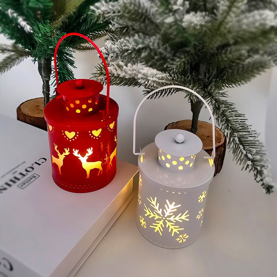 Christmas LED Candle Lantern – Nordic Style Holiday Decoration