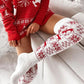 Warm Christmas Over-Knee Knitted Socks – Elk & Snowflake Design