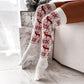 Warm Christmas Over-Knee Knitted Socks – Elk & Snowflake Design