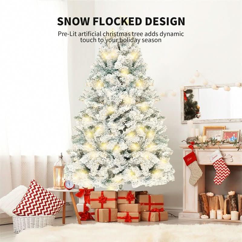 Artificial Snow Christmas Tree - Elegant PVC Winter Wonderland Decor
