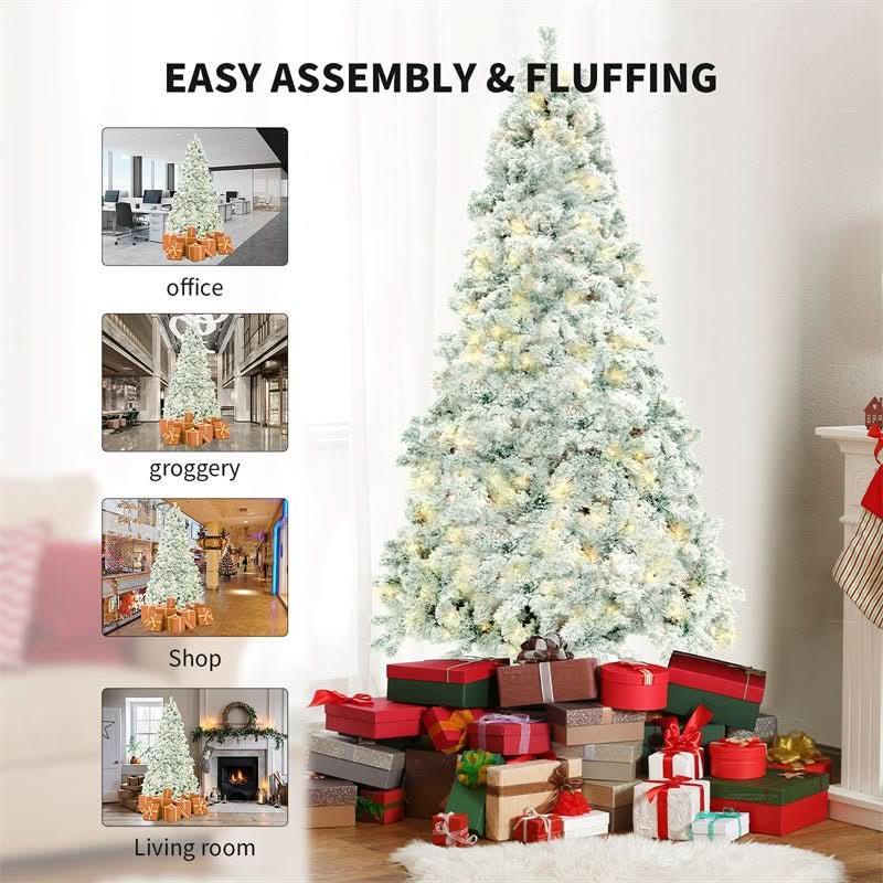 Artificial Snow Christmas Tree - Elegant PVC Winter Wonderland Decor