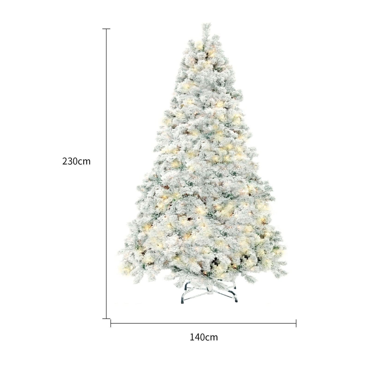 Artificial Snow Christmas Tree - Elegant PVC Winter Wonderland Decor