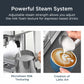 20-Bar espresso machine with powerful steam system for microfoam milk texturing and latte art creation